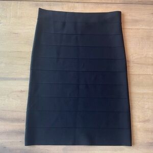BCBG Max Azria Black Bandage Pencil Skirt